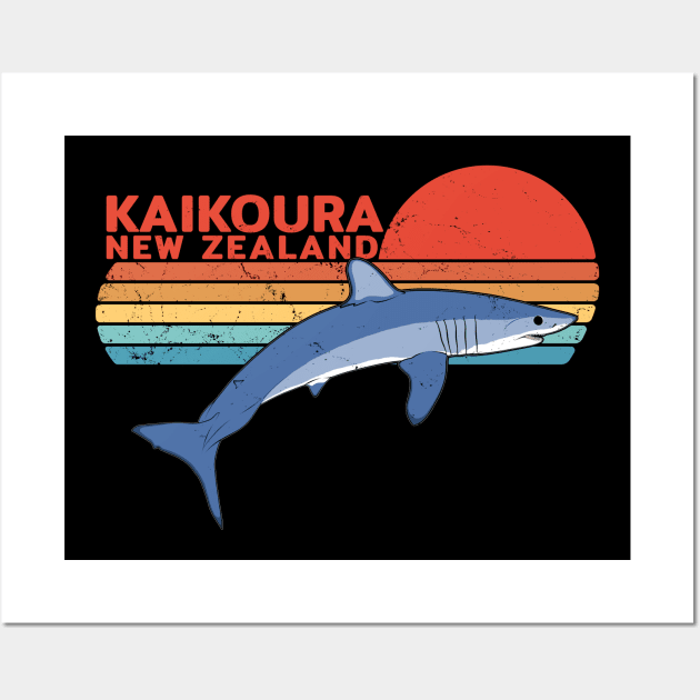 Kaikoura New Zealand Mako Shark Wall Art by NicGrayTees